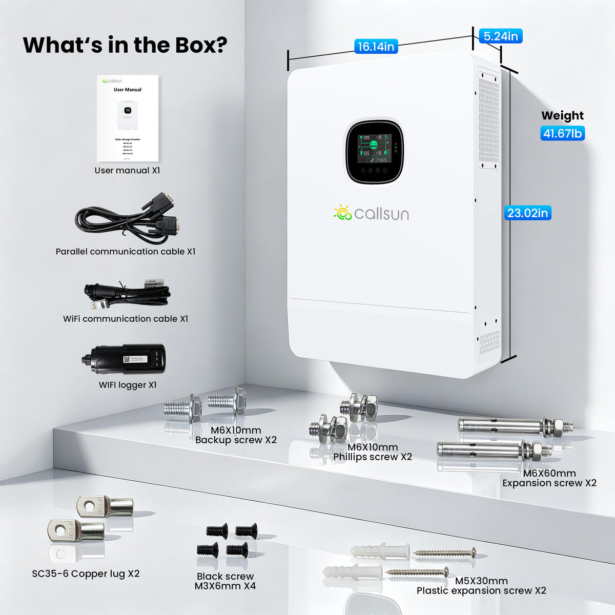6.5KW Split-Phase Pure Sine Wave Hybrid Solar Inverter