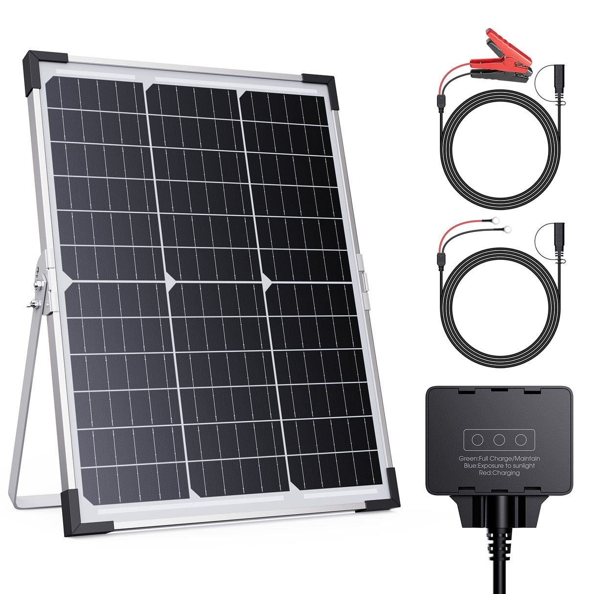 20W 12V Solar Battery Maintainer & Trickle Charger