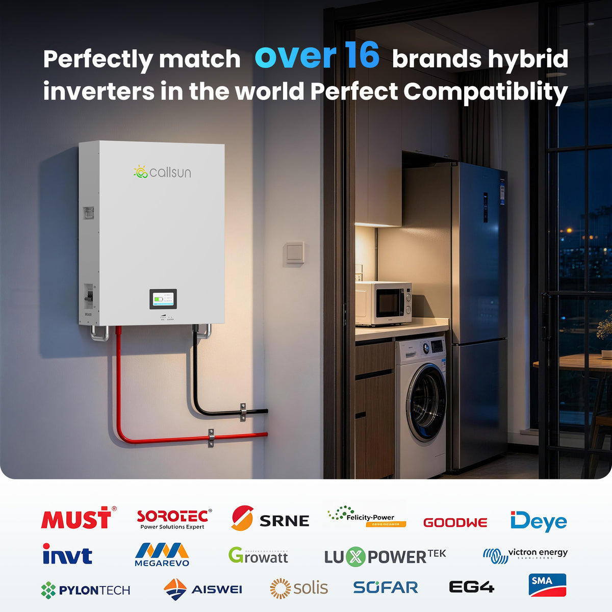 51.2v 200Ah 10.24kwh Wall Mounted Lifepo4 Battery