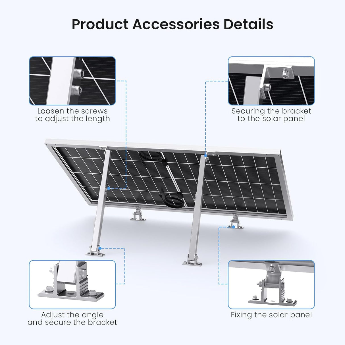 Adjustable Solar Panel Tilt Mount Brackets
