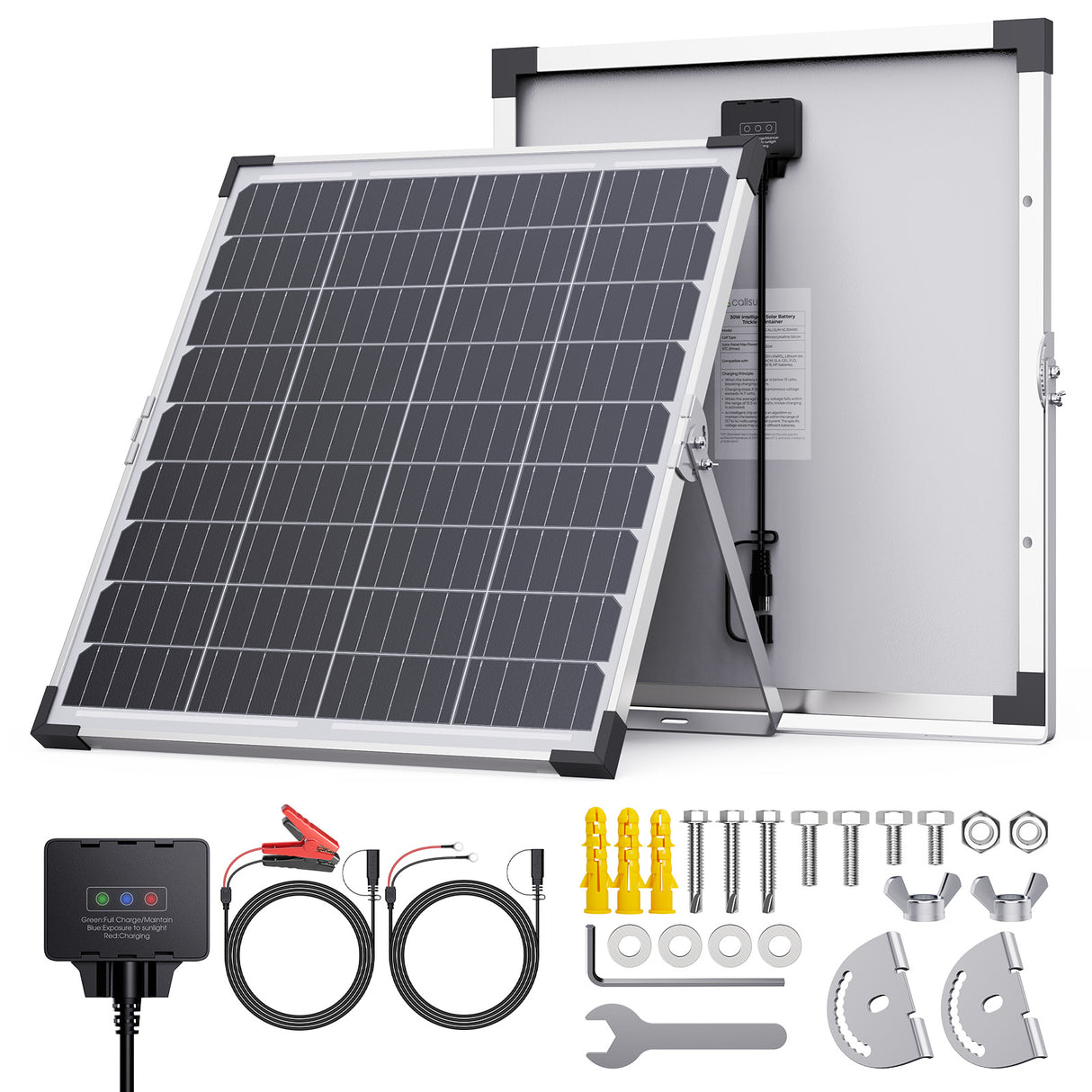 30W 12V Solar Battery Maintainer & Trickle Charger