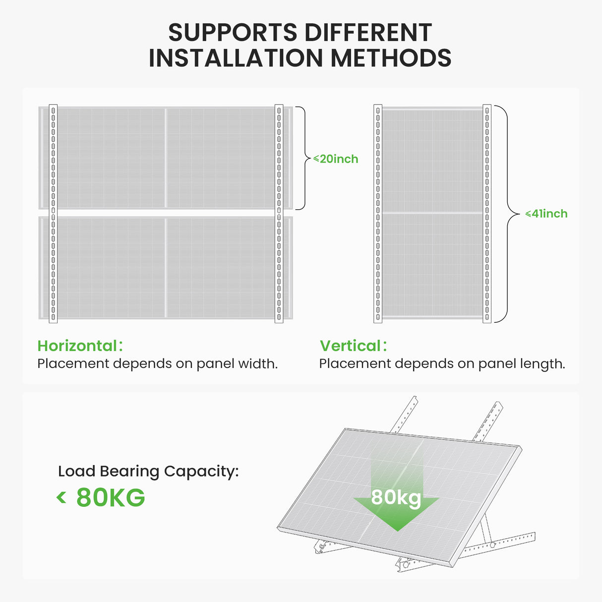 41in Adjustable Solar Panel Mount Brackets