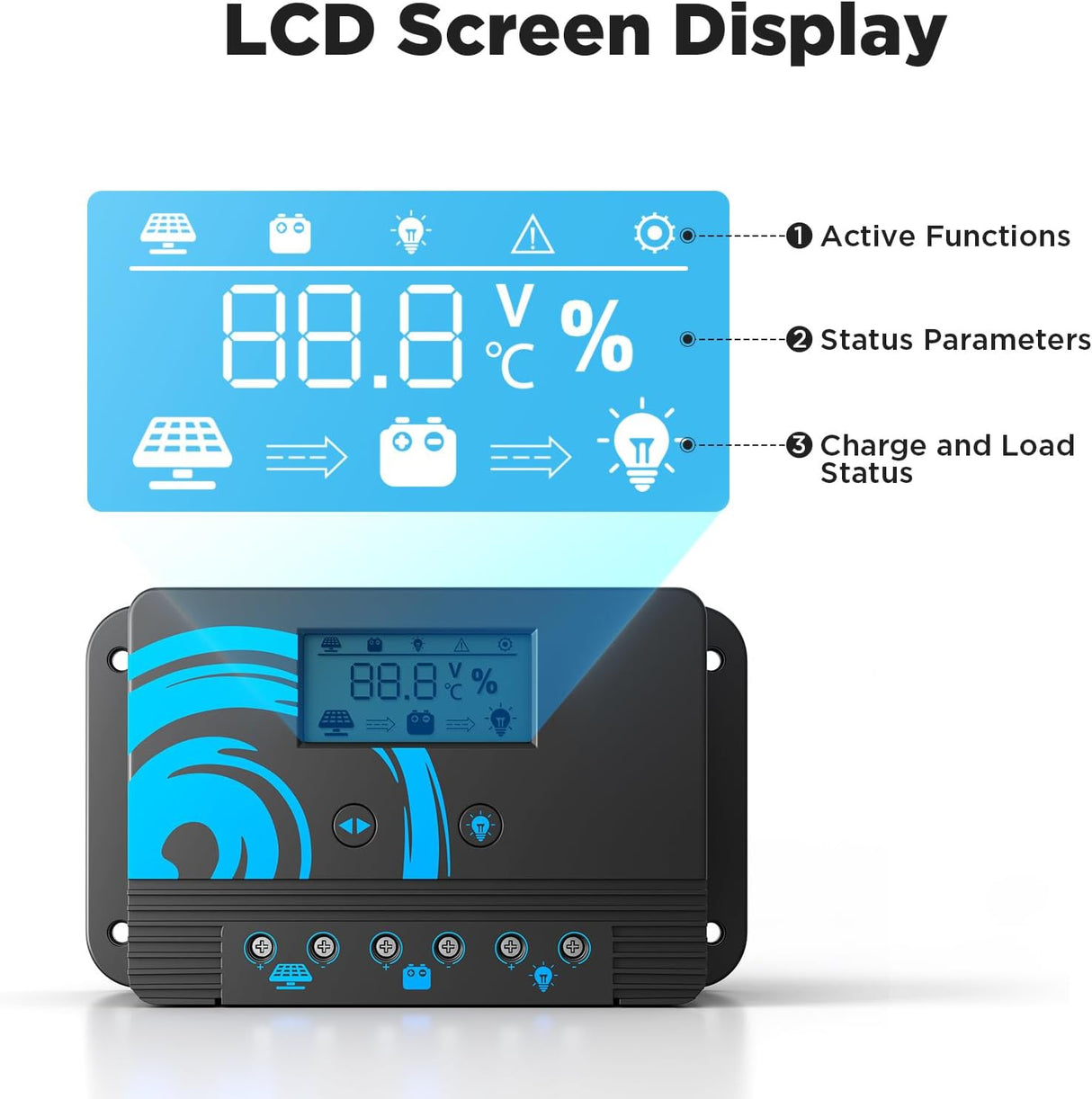 20A 12/24V PWM Solar Charge Controller
