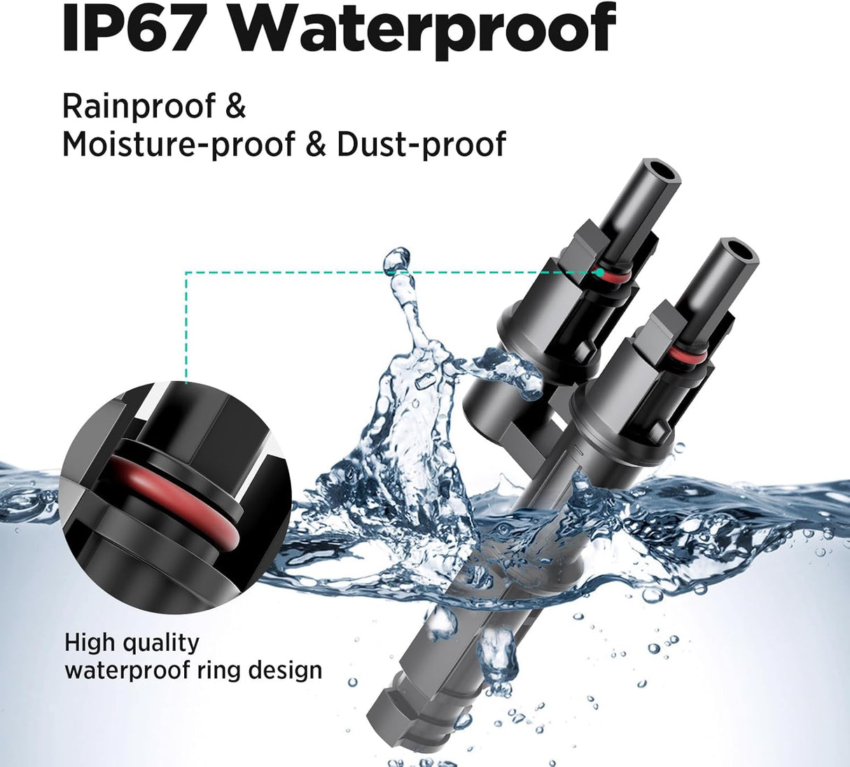 Solar Branch Connectors 2 to 1 Solar Connector(2Pair)