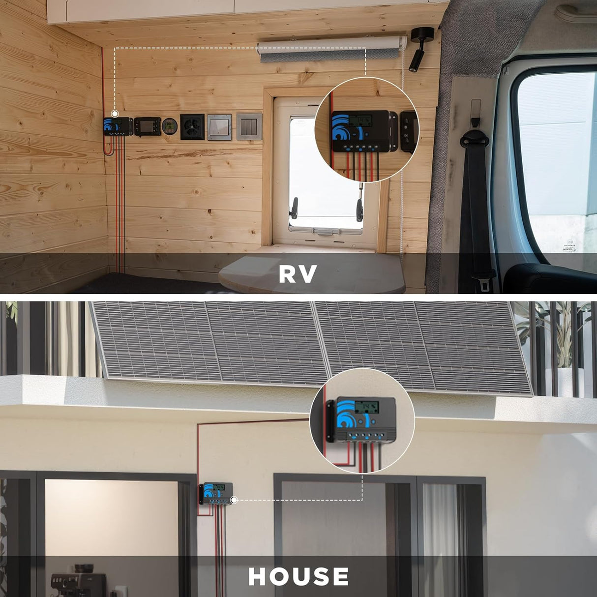 20A 12/24V PWM ソーラー充電コントローラー