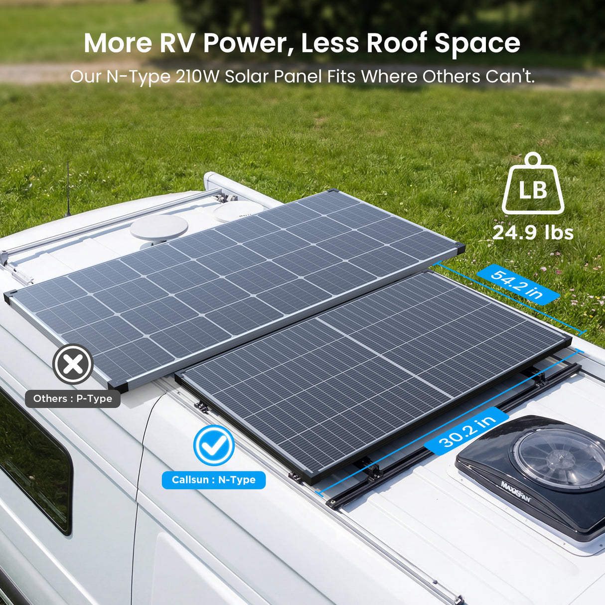 210W N-Type Bifacial Solar Panel
