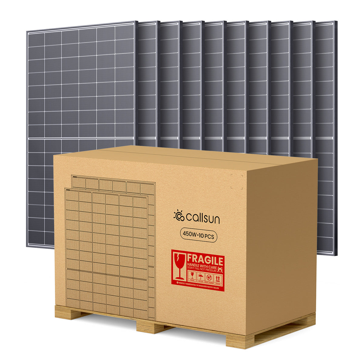 450W N-Type Bifacial Solar Panel - White Glass