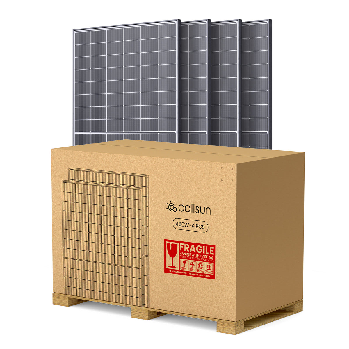 450W N-Type Bifacial Solar Panel - White Glass