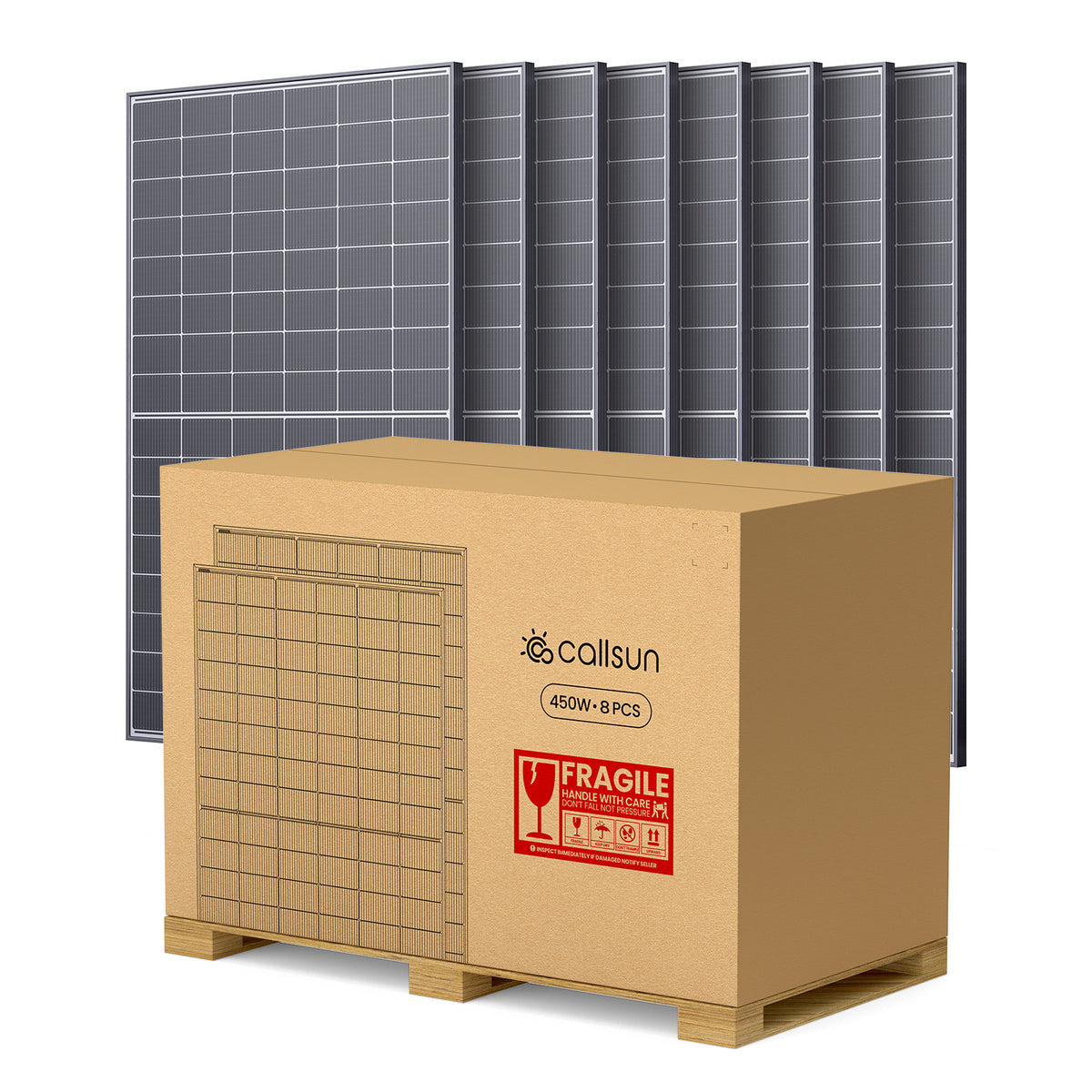 450W N-Type Bifacial Solar Panel - White Glass