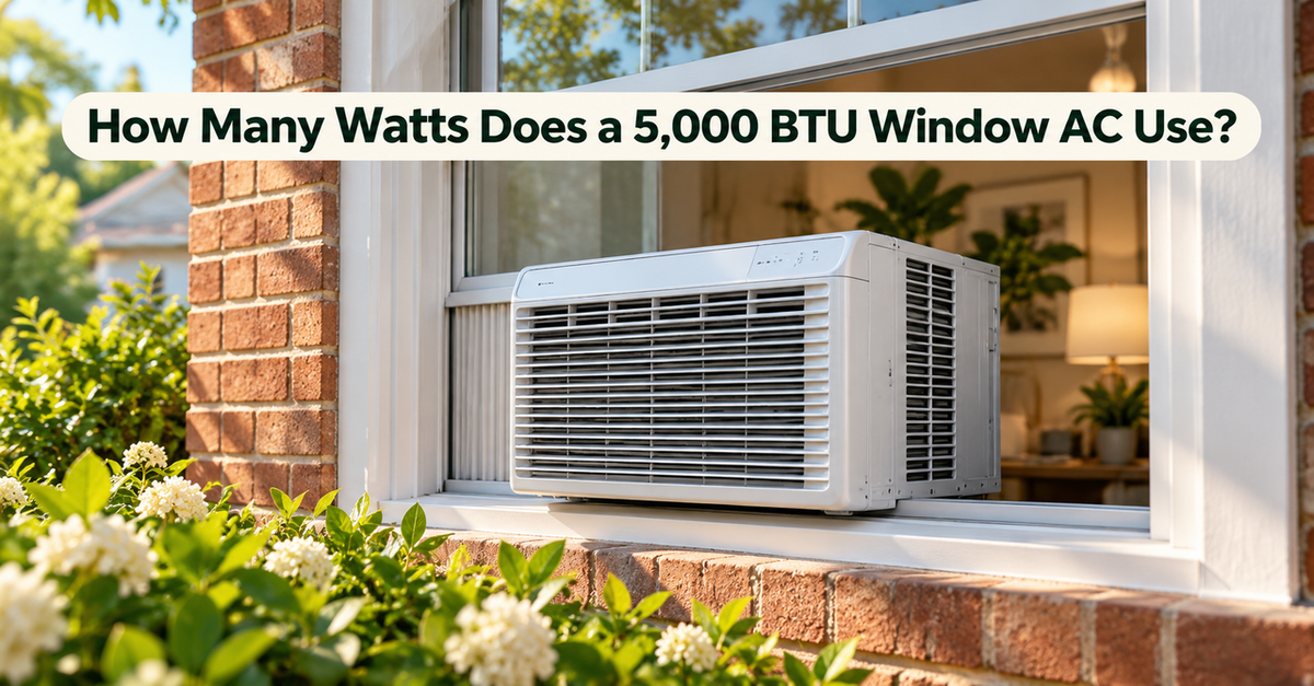 How Many Watts Does a 5,000 BTU Window AC Use? Power, Cost, and Backup ...