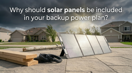 Why should solar panels be included in your backup power plan？