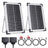 Callsun 7.5W 12V Solar Battery Maintainer & Trickle Charger 2-pack kit with rigid panels, charge controllers, and alligator clips.