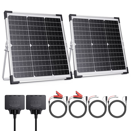 15W 12V Solar Battery Maintainer & Trickle Charger