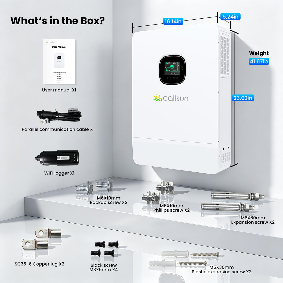 6.5KW Split-Phase Pure Sine Wave Hybrid Solar Inverter