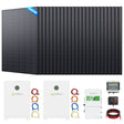 Callsun 10.8kW solar generator system kit featuring twenty-four 450W solar panels, two batteries, a hybrid inverter, and accessories.