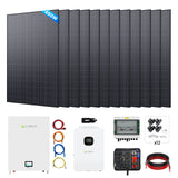 5.4kW Hybrid Solar Power System Kit with 6.5kW Hybrid Inverter & 10kWh LiFePO4 Battery