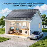 7.2kW Solar Generator System | 10kW Hybrid Inverter + 14kWh Battery Storage Kit