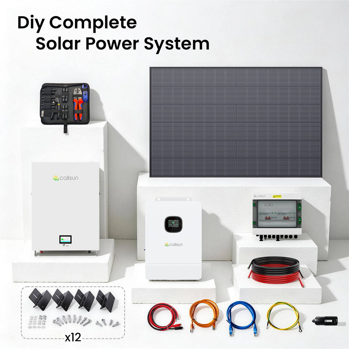 5.4kW Hybrid Solar Power System Kit with 6.5kW Hybrid Inverter & 10kWh LiFePO4 Battery