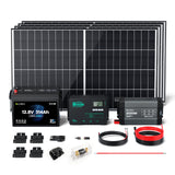 800W 12V Complete Solar Panel Kit