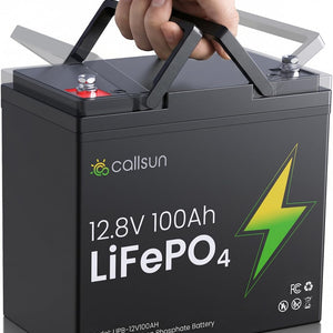 12V 100Ah LiFePO4 Deep Cycle Battery with 100A BMS