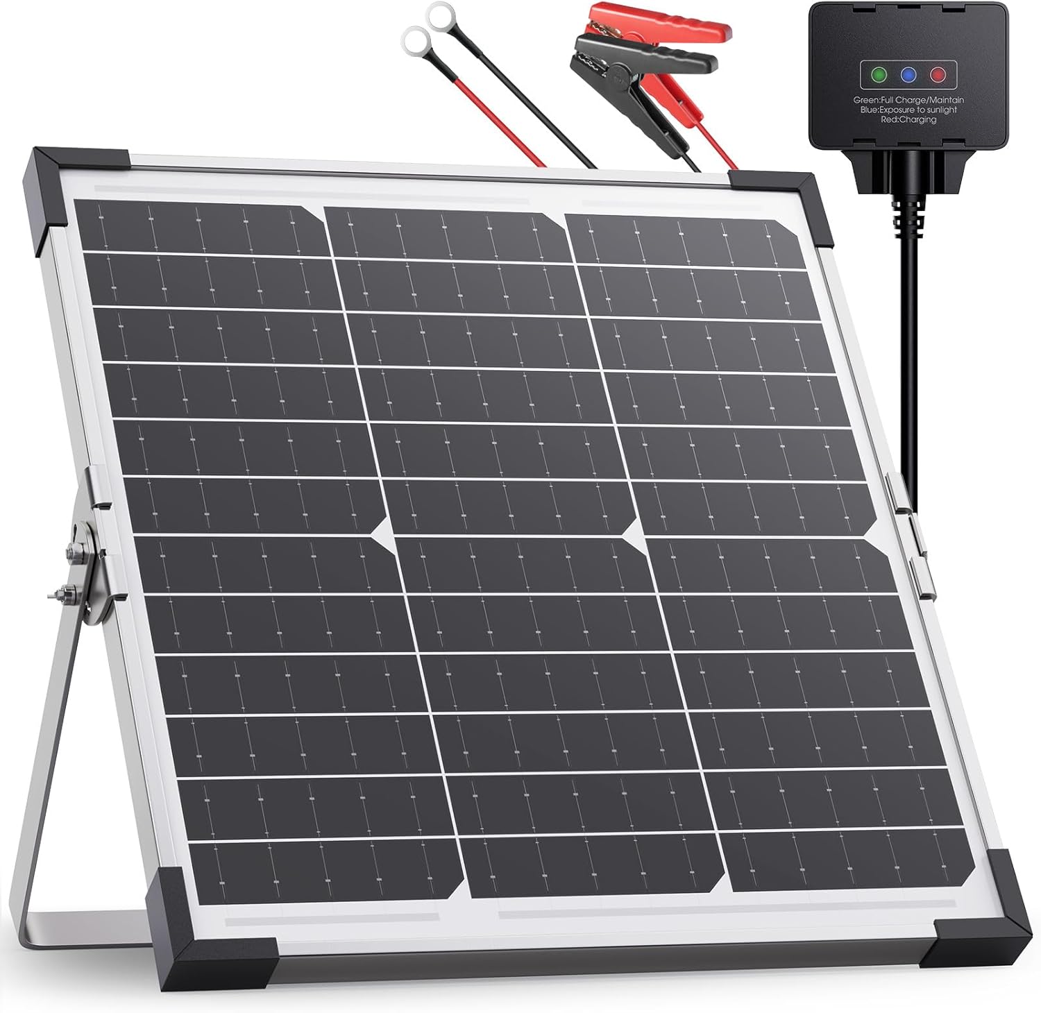 15W 12V Solar Battery Maintainer Trickle Charger