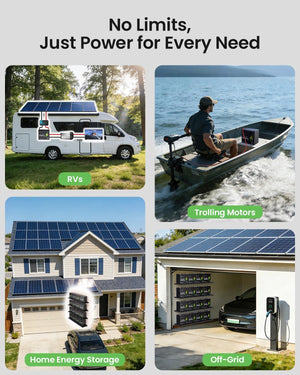 12V 100Ah LiFePO4 Deep Cycle Battery with 100A BMS