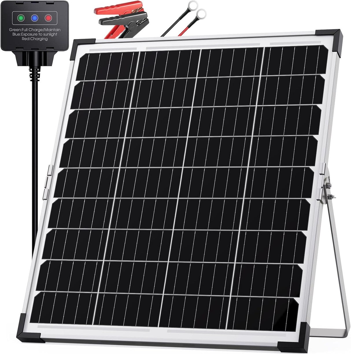 30W 12V Solar Battery Maintainer & Trickle Charger