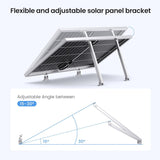 Callsun adjustable solar panel tilt mount brackets featuring a 15 to 30 degree angle range for rigid solar panels on RV roof or ground.