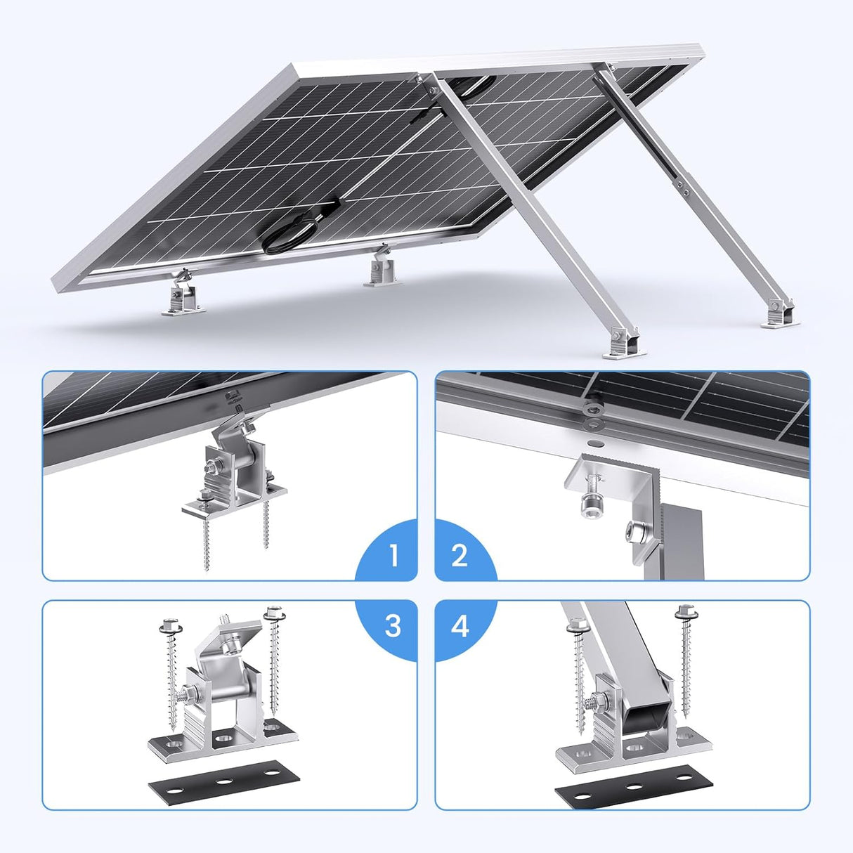 Adjustable Solar Panel Tilt Mount Brackets