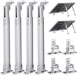 Callsun Adjustable Solar Panel Tilt Mount Brackets 2 set pack with aluminum tilt legs for mounting rigid panels on RV roofs or boats.