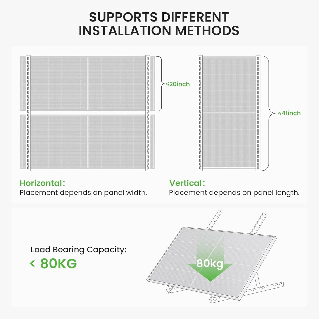 41in Adjustable Solar Panel Mount Brackets