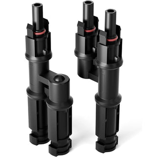 Callsun Solar Y branch connectors MMF and FFM pair for parallel solar panel wiring.