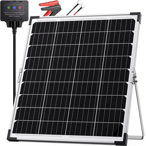 30W 12V Solar Battery Maintainer & Trickle Charger