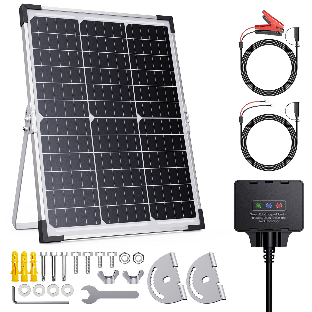 20W 12V Solar Battery Maintainer & Trickle Charger