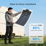 50W Flexible Solar Panel – White Frame
