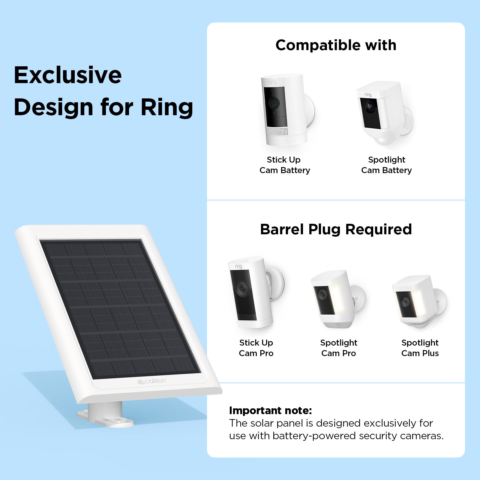 Callsun 2.4W Solar Panel Charger