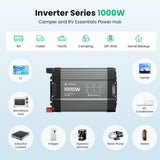 1000W Pure Sine Wave Inverter 12V DC to 120V AC