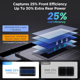 Callsun 180W N-Type Anti-Shading Bifacial Solar Panel with 16BB cell design and 25% efficiency for shade tolerant RV power.