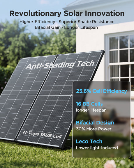 275W N-Type Bifacial Solar Panel