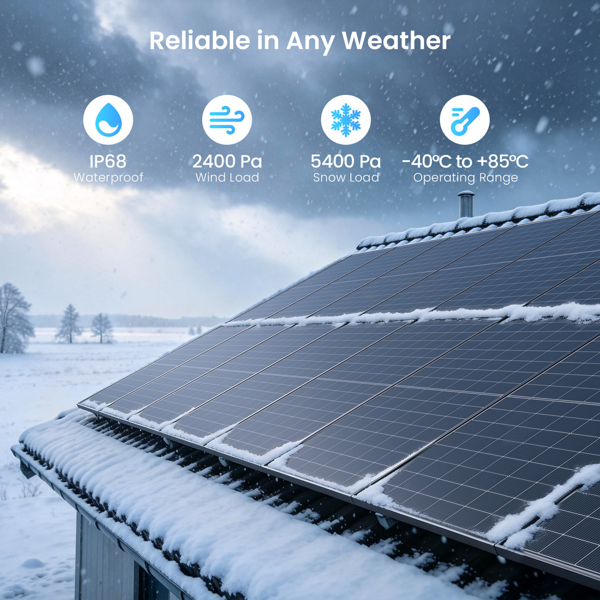 450W N-Type Bifacial Solar Panel - White Glass