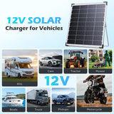 30W 12V Solar Battery Maintainer & Trickle Charger
