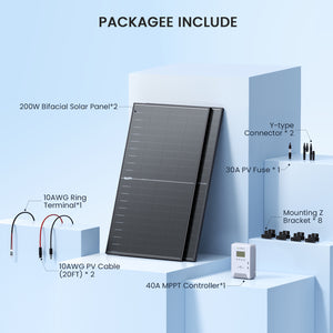 400W 12V Solar Panel Kit