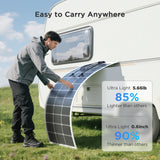 100W Flexible Solar Panel – White Frame