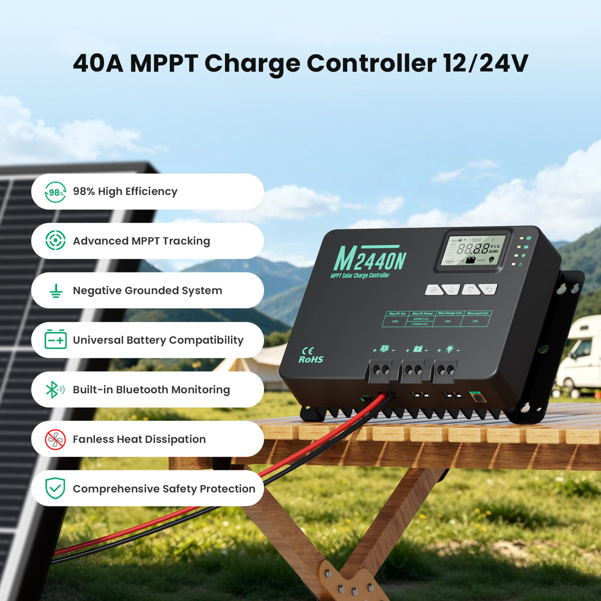 400W 12V Complete Solar Panel Kit
