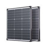 Callsun 50W N-Type Solar Panel 2-Pack and 16BB technology for compact RV and boat off-grid power.