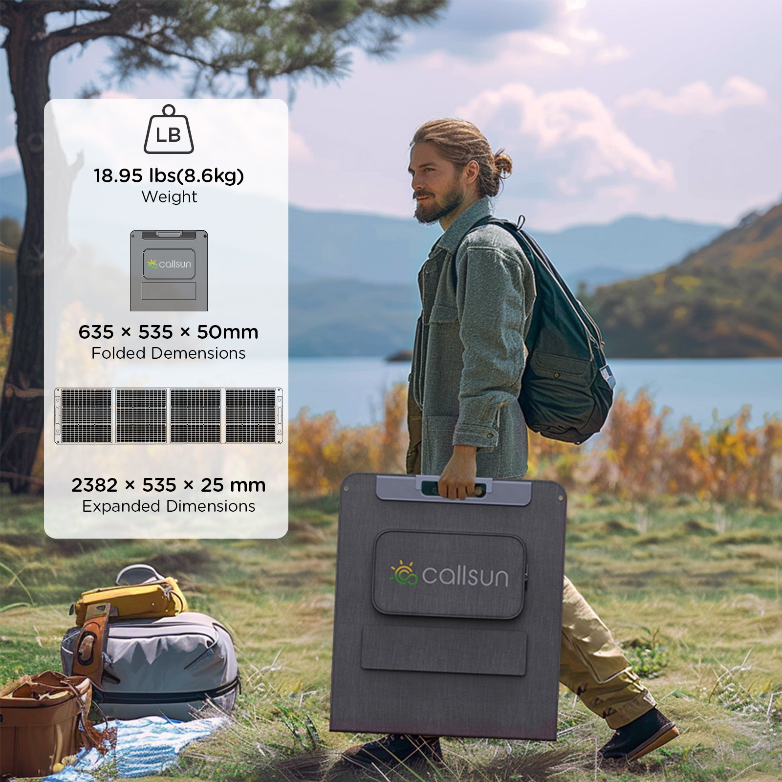 Callsun 200W Foldable Stitched Solar Panel