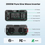2000W Pure Sine Wave Inverter 12V DC to 120V AC
