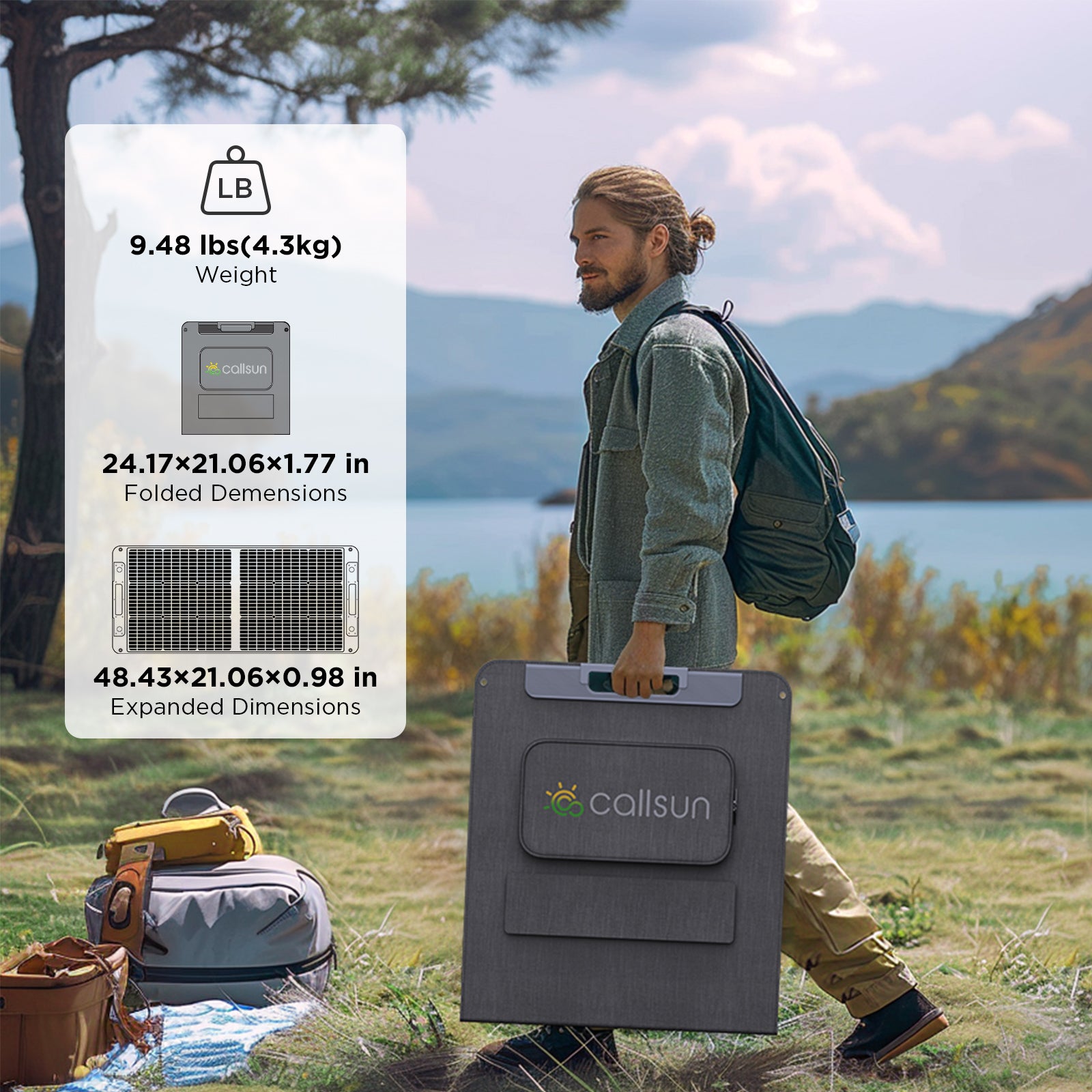 Callsun 100W Portable Stitched Solar Panel