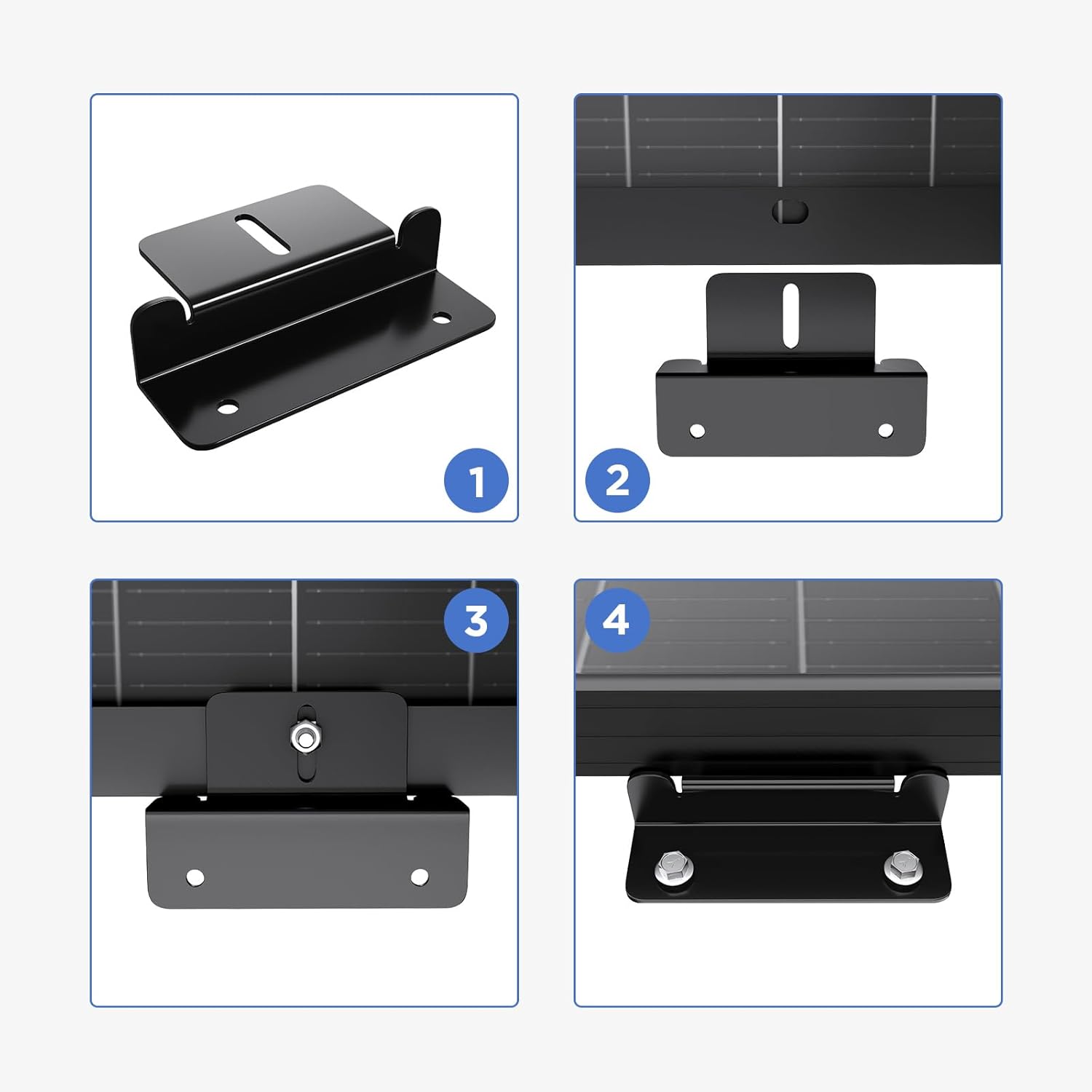 Mounting Z Brackets for Solar Panels 2 Set (4 Units Z Brackets)