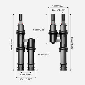 Solar Branch Connectors 2 to 1 Solar Connector(2Pair)